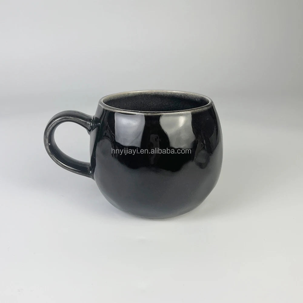 JiuWang custom logo ceramic porcelain coffee style inner glazed vintage tea stoneware mugs cups