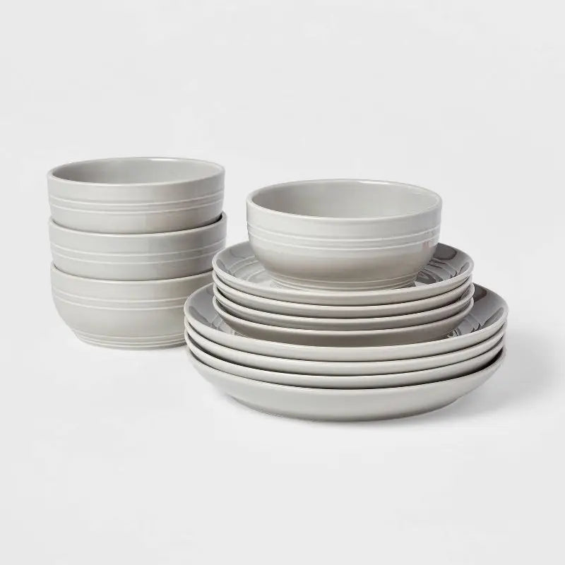 Nordic 12pc Stoneware Dinnerware Set