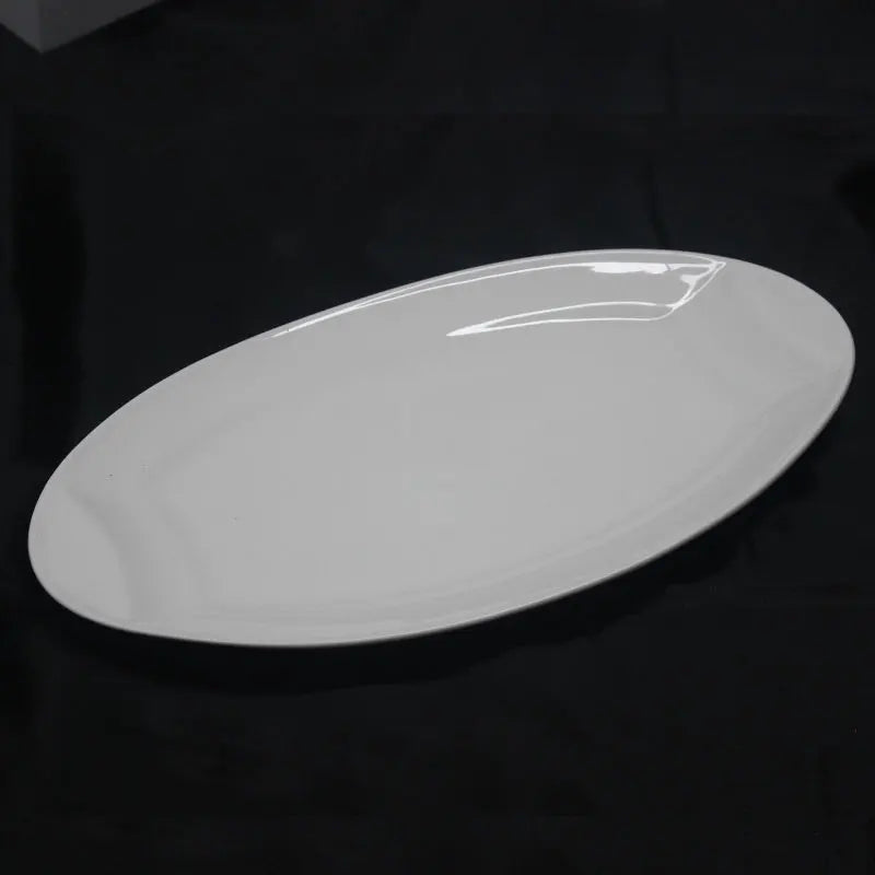 Chaozhou Manufacture Modern Luxury Porcelain Ton Round White Durable Dinner Plate Ceramic Dishes