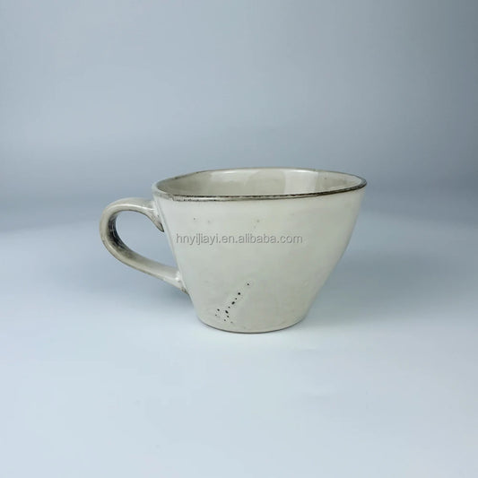 JiuWang custom logo ceramic porcelain coffee style inner glazed vintage  tea mugs cups