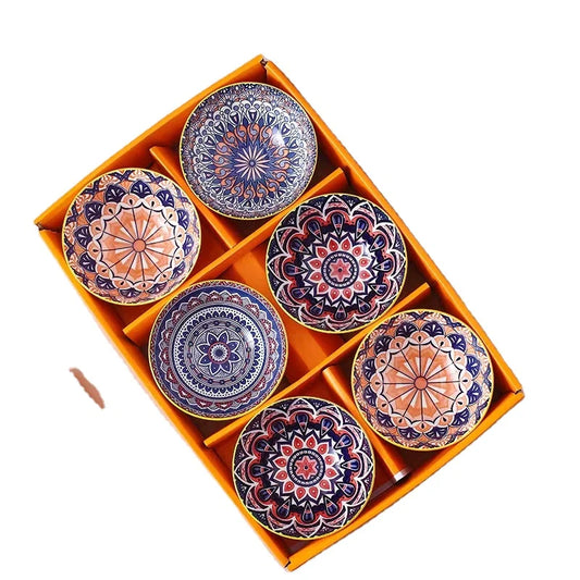 Promotional Items Japanese Style Handmade Dinnerware Set Rice Noodle  Bowls Gift Set  Ceramic Bowl Set