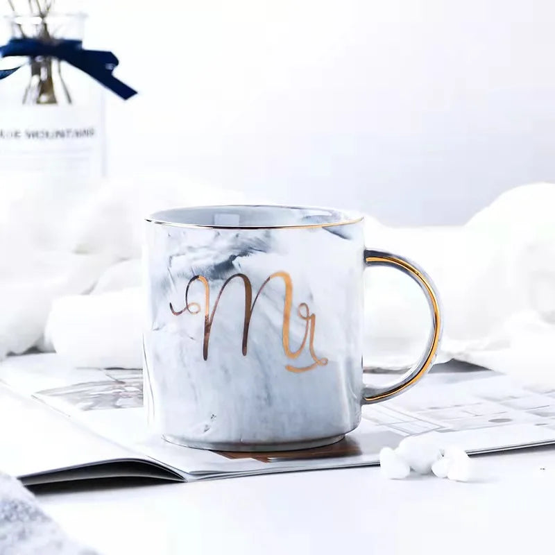 Mugs Marble Nordic Moscow Mule Reusable Custom Print Enamel Porcelain Tea Sublimation Ceramic Coffee Tumblers Cups Mugs With Log